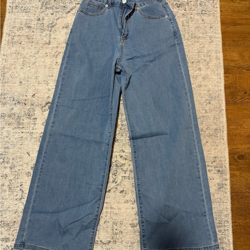 Classic Blue Wide-Leg Jeans